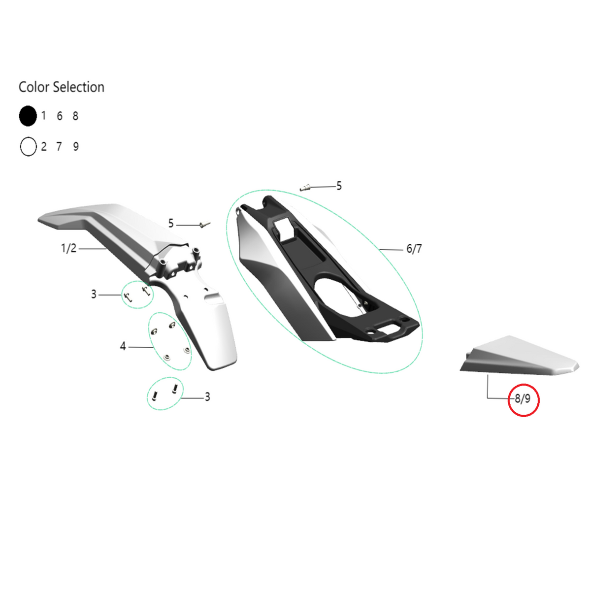 Guardabarro trasero Talaria Komodo / Rear Fender