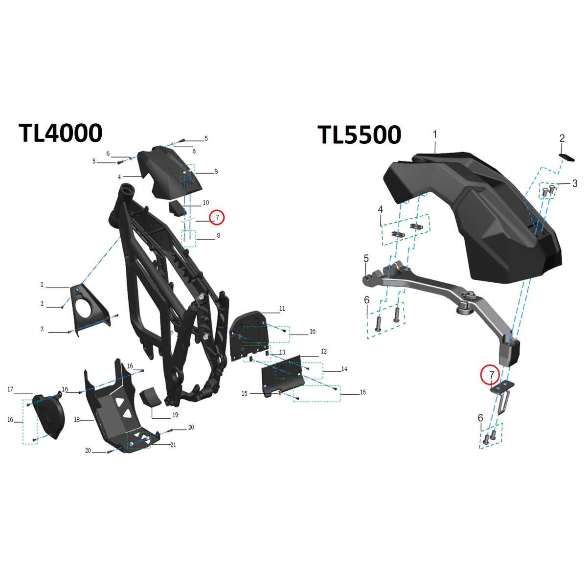 Soporte de cierre cubierta paquete batería Talaria Sting