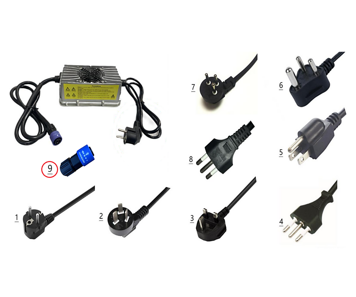 Conector de cargador 3-pin azul Talaria xXx/ Sting / Sting R