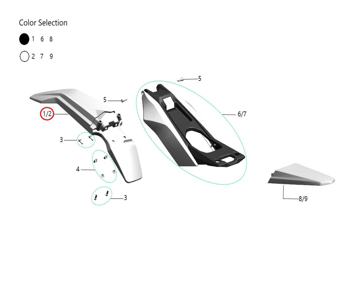 Guardabarros delantero original Talaria Komodo / Front Fender
